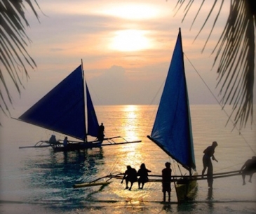 paraw sunset sailing