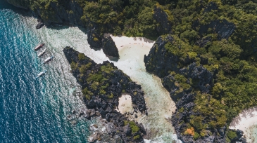 hidden beach el nido aerial