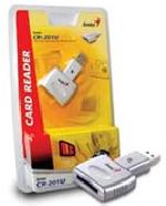 GENIUS STORAGE DEVICE CARD READER (CR-201U MMC/SD 2-IN-1`CARD READER/WRITER)